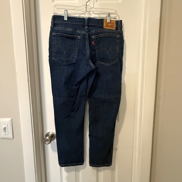 Levi's Boyfriend Jeans Dark Wash Blue Casual Comfort Size 29 - Picture 2 of 7